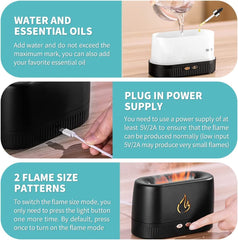 Aroma Diffuser with Flame Light Mist Humidifier Aromatherapy Diffuser