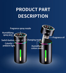 Bakhory Wireless Air Diffuse Car Humidifier Ultrasonic Humidifier Aroma Diffuser